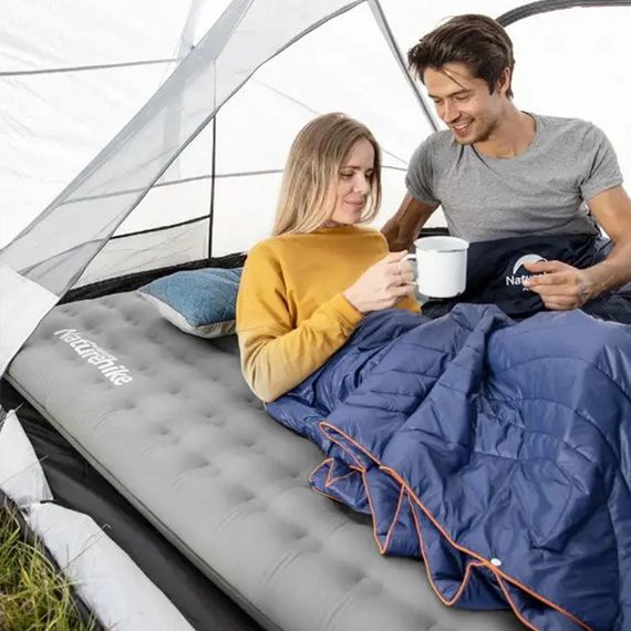 Матрац надувний подвійний Naturehike NH19QD010, сірий | Зображення 4