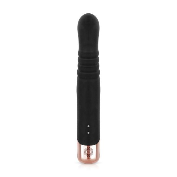 Вібратор-кролик Rosy Gold - Rabbit Vibrator with thrusting function - Black Sex Aura | Зображення 3