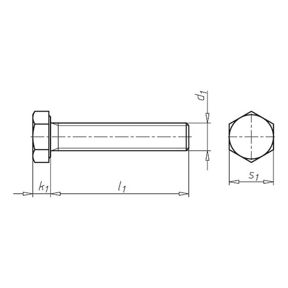 Болт метричний ISO4017, нерж.сталь А2-70, M20x35 | Зображення 1