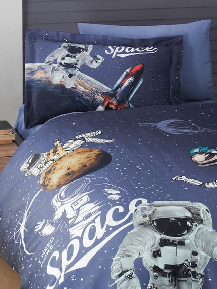 Постільна білизна First Choice 3D Satin 160×220 Space | Зображення 1