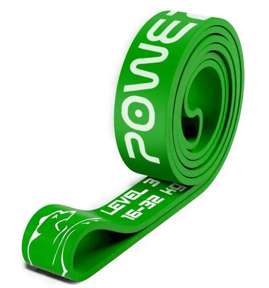 Еспандер-петля (гумка для фітнесу і кроссфіту) PowerPlay 4115 Power Band Зелена (16-32kg) (PP_4115_Green_(16-32kg))