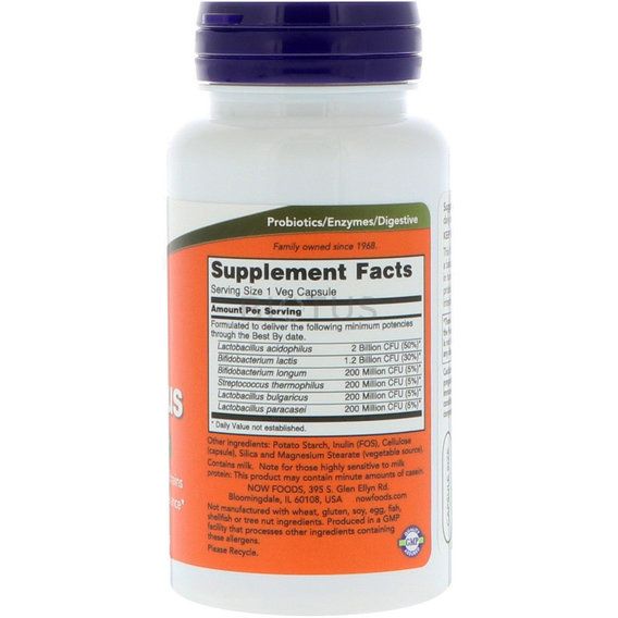 Пробіотик NOW Foods 4X6 ACIDOPHILUS 60 Veg Caps | Зображення 1