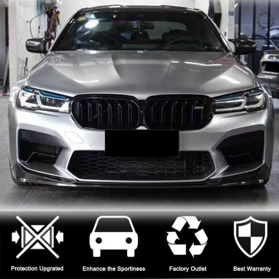 Накладка на передній бампер Lip V1 (для M5 F90 2020-2024, Карбон) для BMW 5 серія G30/31 рр | Зображення 2