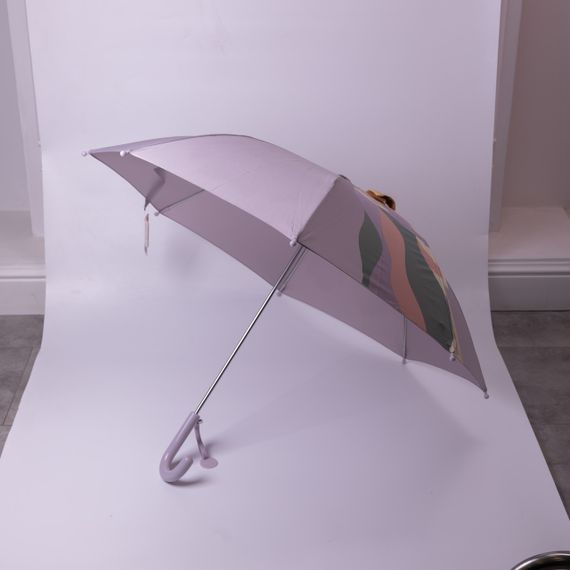 Класична дитяча парасолька-тростина механічна з поліестеру міцна надійна 8 спиць діаметр 89 см Фіолетовий HP-23-12V | Зображення 5