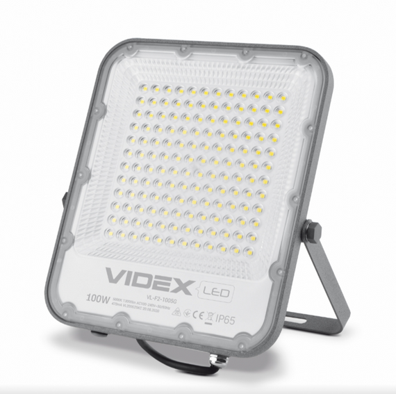 LED Прожектор 100W 5000К 220V VL-F2-1005G Videx | Зображення 8