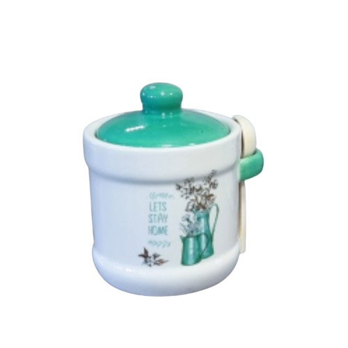 Ємність для меду Бавовна 340мл з дерев'яною ложкою S&T 700-04-18 | Зображення 1