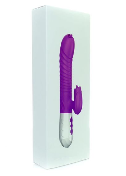 Вібратор - Silicone Vibrator USB 7 Function and Thrusting Function / Heating Purple Sex Aura | Зображення 6