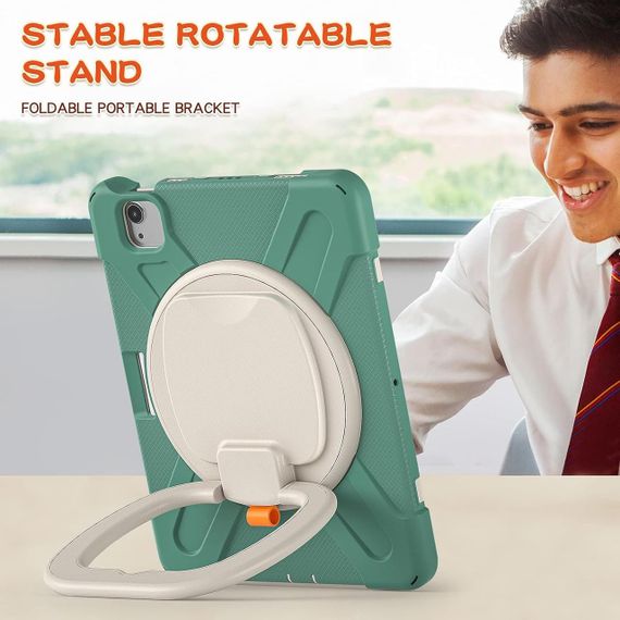 Чехол для iPad Air 4 10.9” (2020), iPad Pro 11” (2018/2020/2021), с ручкой подставкой, противоударный, зеленый | Зображення 4