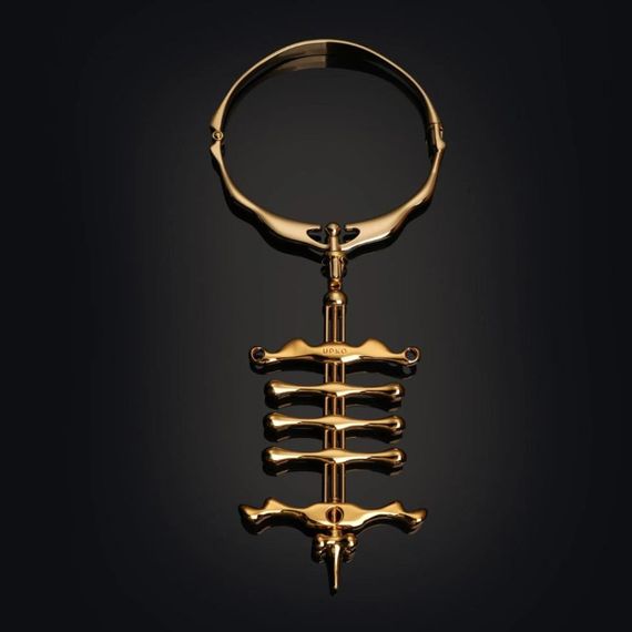 Металлический ошейник UPKO Migratory Bird с фиксатором для пальчиков рук, золотистый Sex Aura | Зображення 8