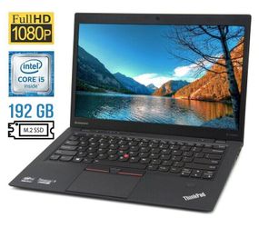Ультрабук Б-клас Lenovo ThinkPad X1 Carbon (4th Gen) / 14" (1920x1080) IPS / Intel Core i5-6300U (2 (4) ядра по 2.4 - 3.0 GHz) / 8 GB DDR3 / 192 GB SSD M.2 / Intel HD Graphics 520 / WebCam / Fingerprint / miniDP / HDMI б/в