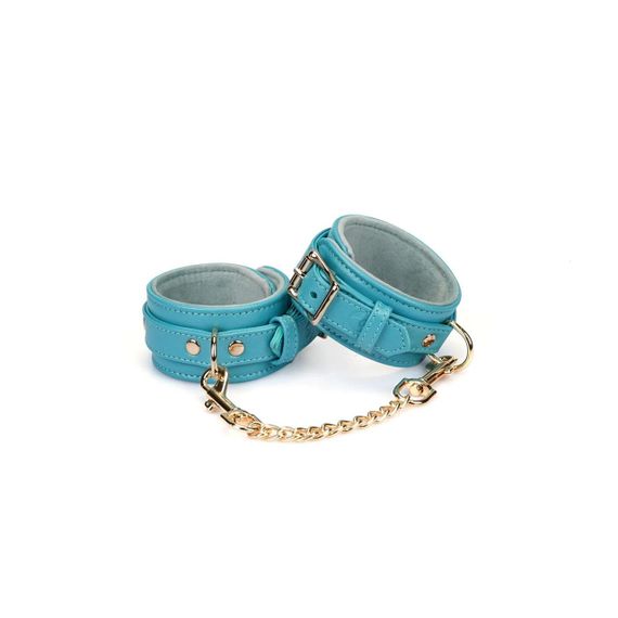 Поножі Liebe Seele Blue Lamb Leather Ankle Cuffs with Velvet Lining Sex Aura