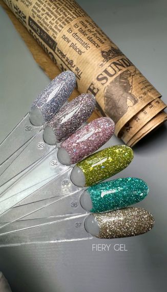 Світловідбиваючий гель-лак SAGA 35 Fiery 9мл | Зображення 1