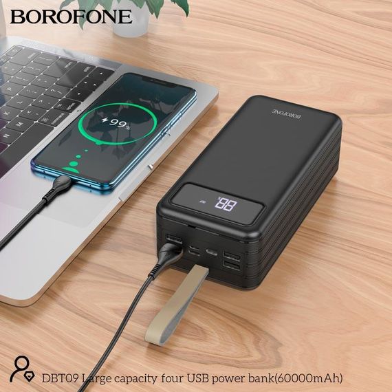 Портативна Батарея Power Bank Borofone DBT09 60000 mAh Powerbank Повербанк Портативний зарядний пристрій | Зображення 7