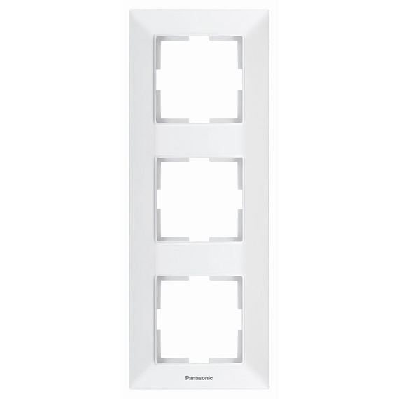 Рамка Panasonic Arkedia Slim тройная, вертикальная, белая