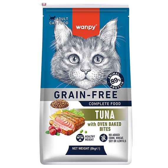 Сухий корм із тунцем для котів Wanpy Adult Cat GF Tuna, 8 кг