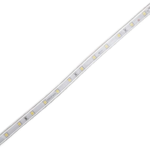 Светодиодная лента влагозащищенная теплый оттенок 220V 4.8W 2835 WW WHITE PCB IP65 1m (BY-028/60) | Зображення 1