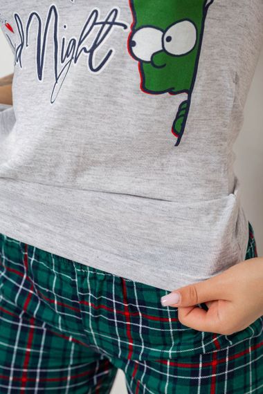 Пижама женская с принтом, цвет серый, 243R2479 | Зображення 4