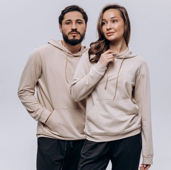 Худи жіноче (unisex) беж двохнитка | Зображення 1