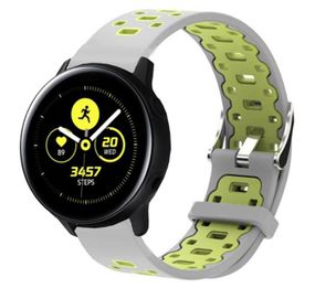 Спортивный ремешок Primo Perfor Classic для часов Samsung Galaxy Watch Active / Active 2  - Grey&Green