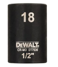 Головка торцева ударна DeWalt IMPACT коротка шестигранна 1/2" 18 мм (DT7536)