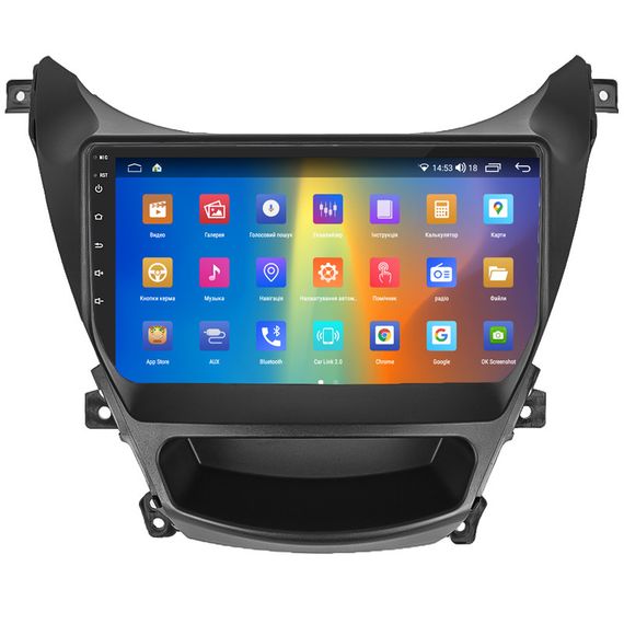 Штатная магнитола Lesko для Hyundai Elantra V (MD) Рестайлинг 2013-2016 9" 4/64Gb CarPlay 4G Wi-Fi GPS Prime | Зображення 1