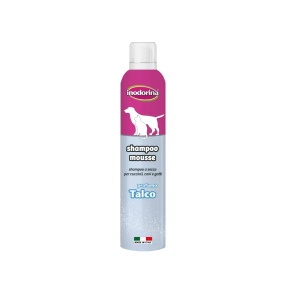 Шампунь-мус для собак та кішок усіх порід з тальком Inodorina Shampoo Mousse Talco 300 мл
