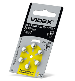 Батарейка ZA10 Zinc Air (бл-6шт) Videx