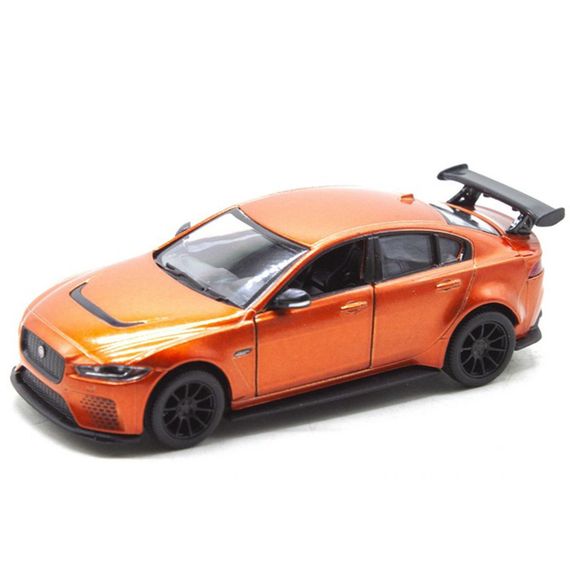 Машинка инерционная "Jaguar XE SV Project 8" KT5416W масштаб 1:36  Оранжевый