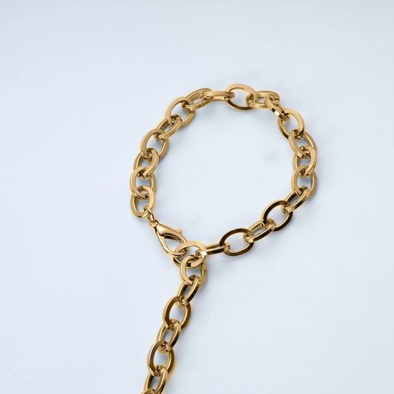 Набір UPKO анальна пробка і ланцюжок з наручниками, колір золото sexstyle | Зображення 7