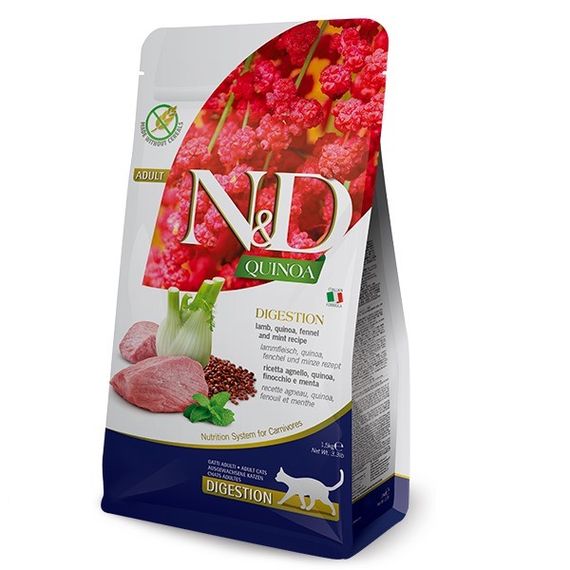Сухий корм з ягнятиною для котів Farmina N&D Digestion Lamb & Fennel Cat Adult, 1.5 кг