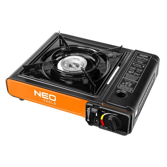 Плитка газова Neo Tools портативна, 2.1кВт, п’єзорозпал, 150г/год, кейс (20-050) | Зображення 1