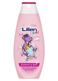 Детский шампунь и пена для ванны 2в1 для девочек Lilien Shampoo & Bath Girls 400 мл