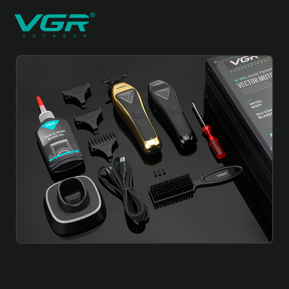Триммер для стрижки аккумуляторный VGR V-994 с умным контролем мощности, 3 насадки, 10000 RPM, 2000 mAh | Зображення 5
