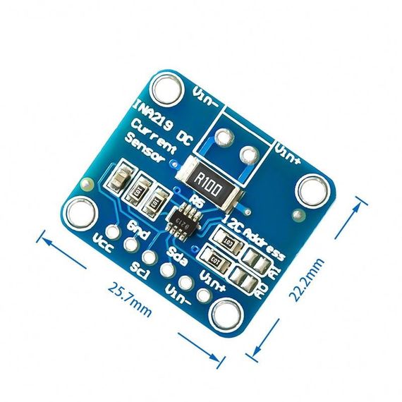 CU-219 INA219 Интерфейс I2C модуль датчика контроля тока и напряжения вольметр амперметр | Зображення 1
