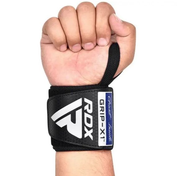 Бинти для зап'ясть (кистьові бинти) RDX GYM WRIST WRAP R11 BLACK/ BLUE (WAH-WR11BU) | Зображення 2