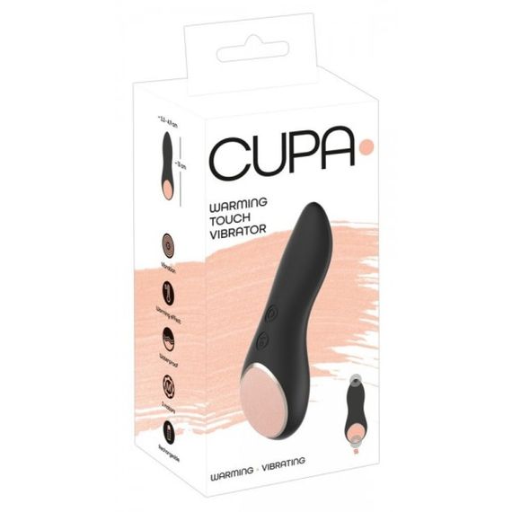 Вибратор с подогревом CUPA Warming Touch для клитора, черный Sex Aura | Зображення 4
