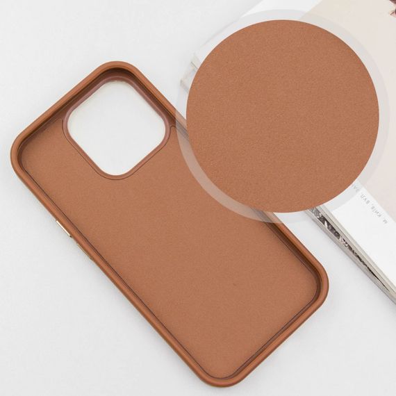 Шкіряний чохол SnapCase with MagSafe для Apple iPhone 14 Pro (6.1") Brown | Зображення 4