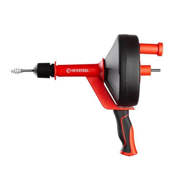 Інструмент для чищення труб, трос 6 мм * 4 м, кручений загострений наконечник INTERTOOL HP-1010 | Зображення 2