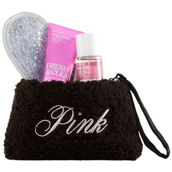 Набір Victoria's Secret PINK Fresh & Clean (body mist, body lotion, eye mask, beauty bag) | Зображення 1