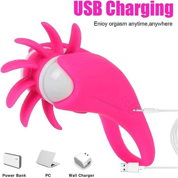 Виброкольцо с ротацией для стимуляции клитора 20 режимов Фуксия | Зображення 4