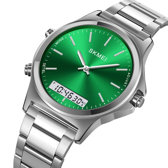 Годинник S2kmei 2120SIGN Silver-Green | Зображення 1