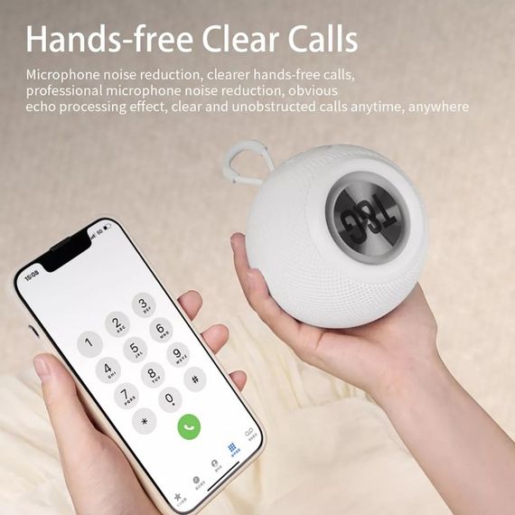 Бездротова потужна колонка TG337 з Bluetooth, RGB-підсвічуванням та радіо. Колір: білий | Зображення 3