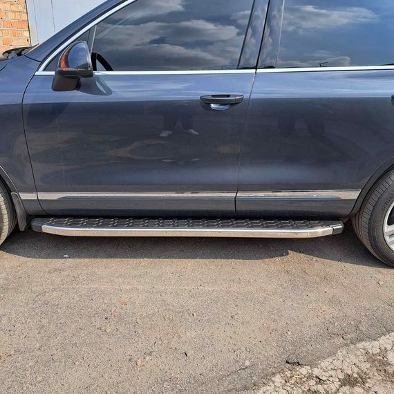 Бокові пороги BlackLine (2 шт, алюміній) для Volkswagen Touareg 2010-2018 рр | Зображення 7