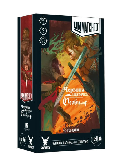 Настільна гра Unmatched: Червона Шапочка проти Беовульфа (Little Red Riding Hood vs. Beowulf)