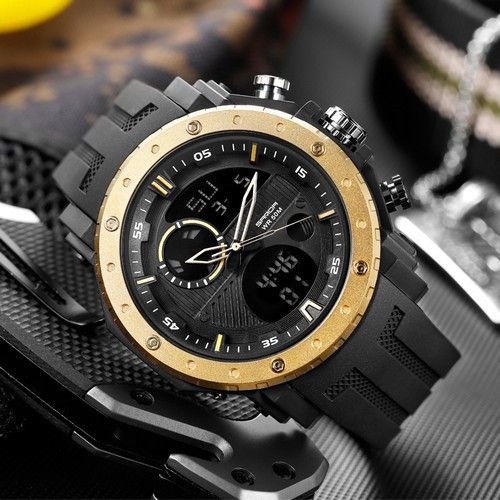 Часы Sanda 6012 Black-Gold | Зображення 1