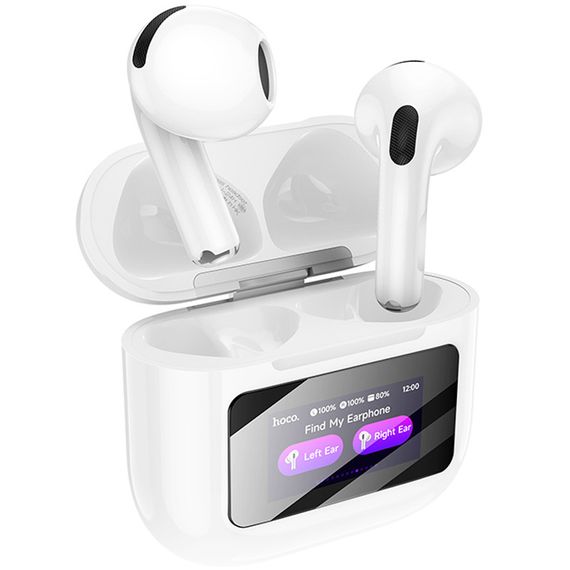 Беспроводные TWS наушники Hoco EW73 Randy with Touch Screen White | Зображення 3