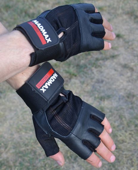 Рукавички для фітнесу MadMax MFG-269 Professional Exclusive Black M | Зображення 5