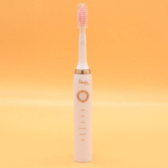 Електрична зубна щітка з 4 насадками Shuke, з USB, Біла / Акумуляторна електрощітка для зубів | Зображення 3
