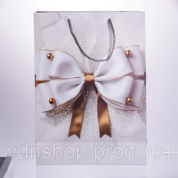 Набор подарочных пакетов из бумаги 12 шт Бант 30×12×42 см HP-10359-14 | Зображення 7