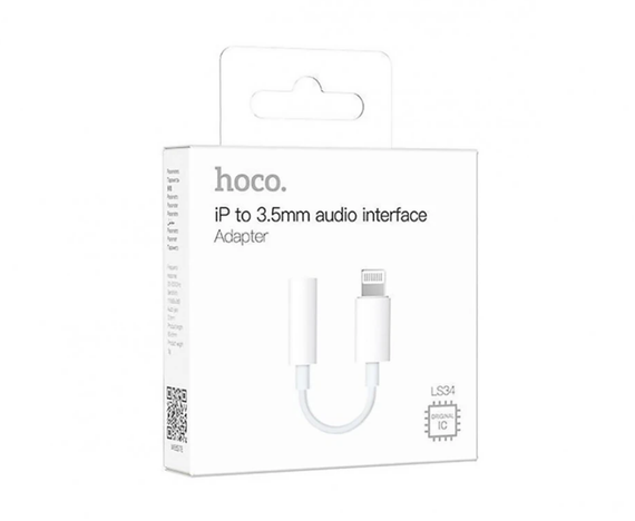 Аудио переходник адаптер Hoco LS34 Lightning - Jack 3.5 AUX | Зображення 2